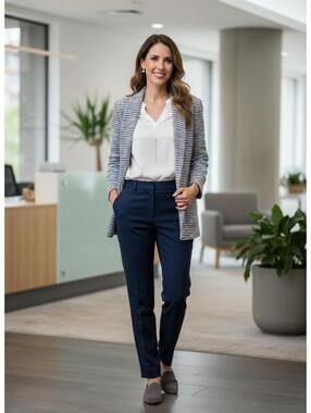 BB Dakota Blue Boucle Textured Open Front Cardigan Blazer Women’s Size Small